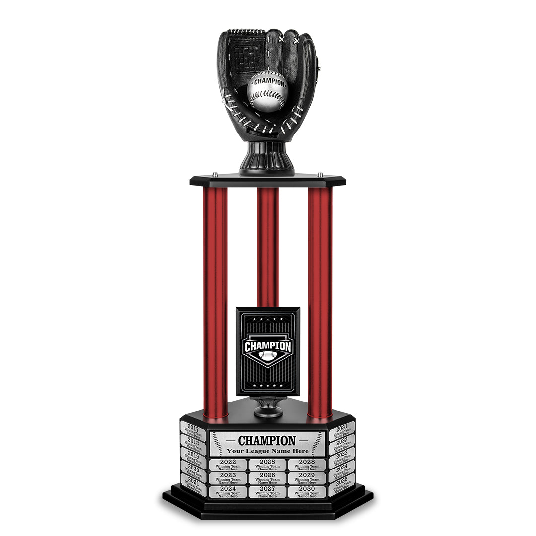 26-36” Perpetual Black Mitt Baseball Trophy