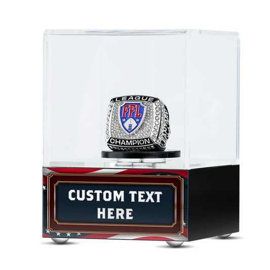 "Design Your Own"  Championship Ring Spinning Display Case