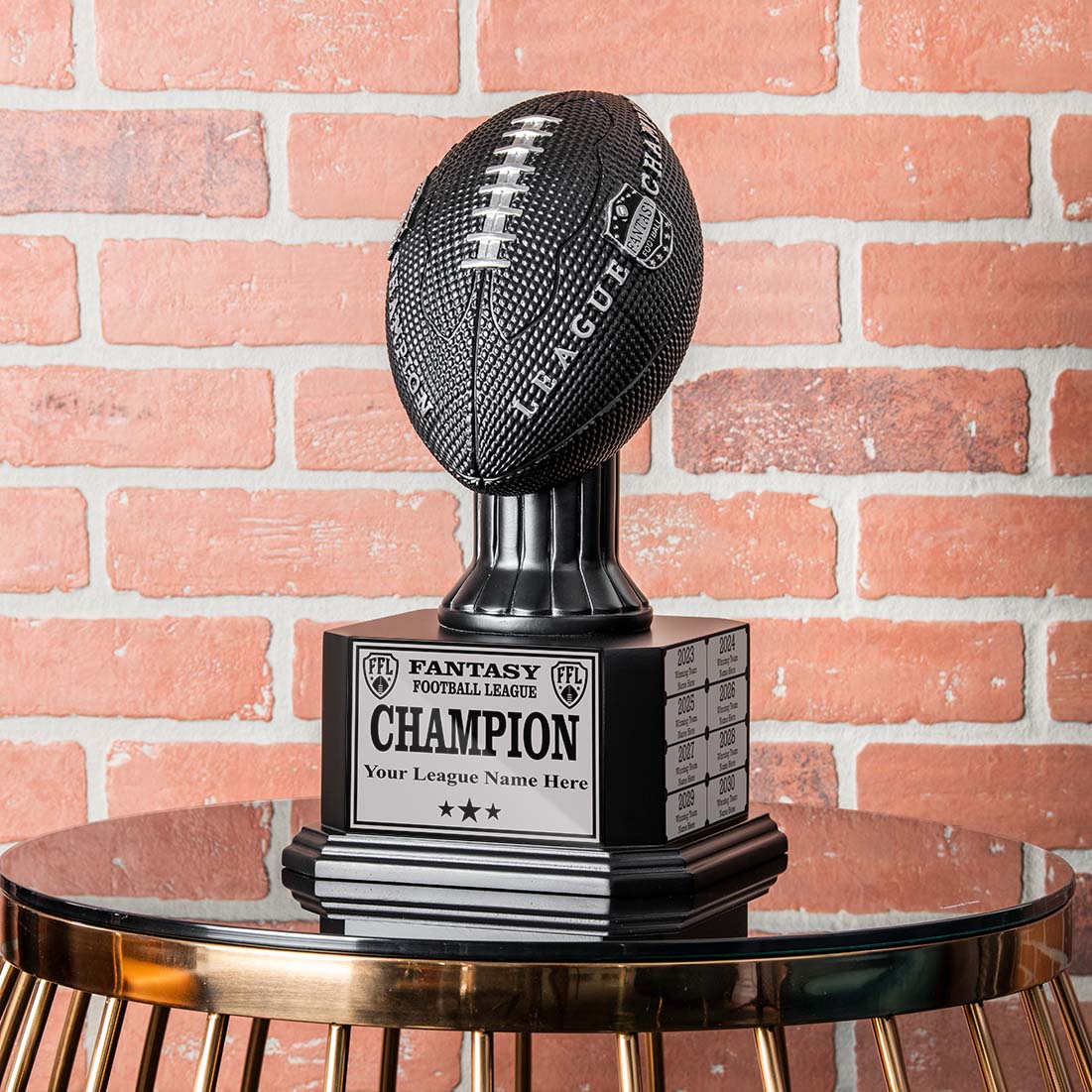 15" Fantasy Football Trophy – Black