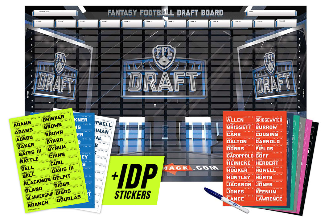 2025 Fantasy Football Draft Board “Live Draft” Edition - 12, 10, 8 Team