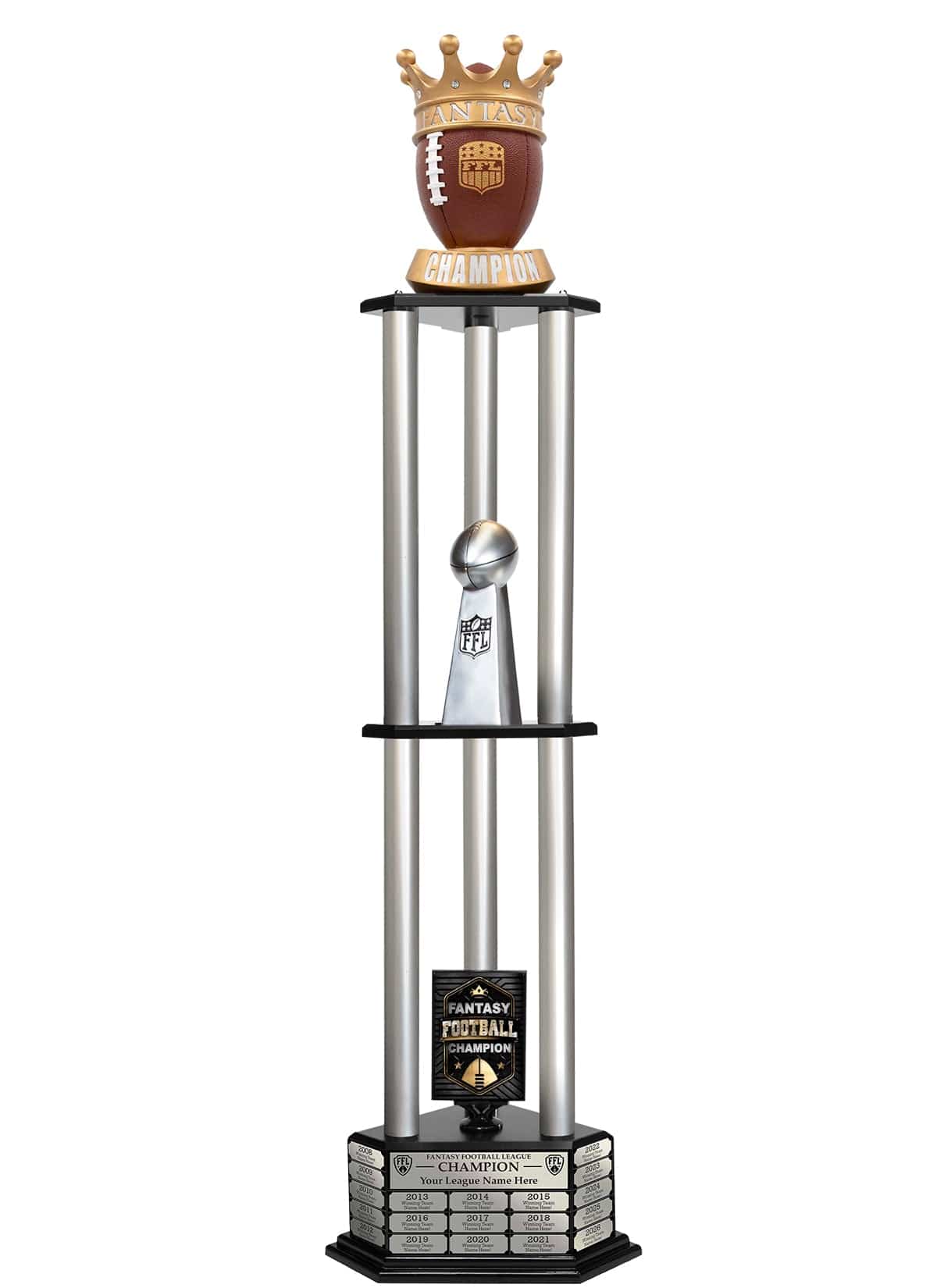26"-56” Fantasy Football Golden Crown Trophy