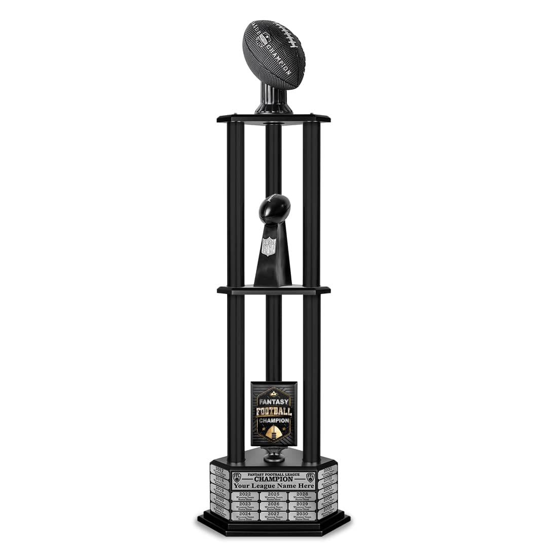 26"-56" Football Trophy- Black - Perpetual Base