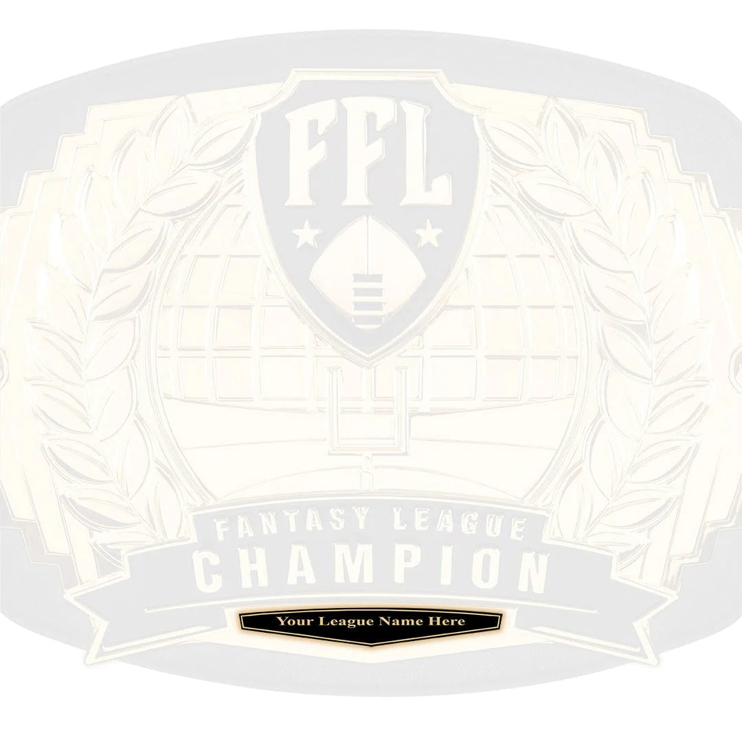 Championship Belt League Plate - Black/Gold