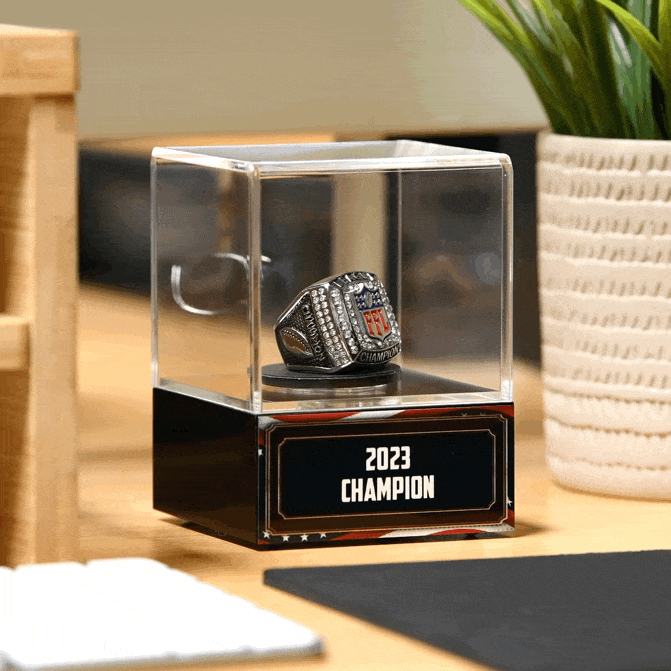 "Design Your Own" Championship Ring Spinning Display Case