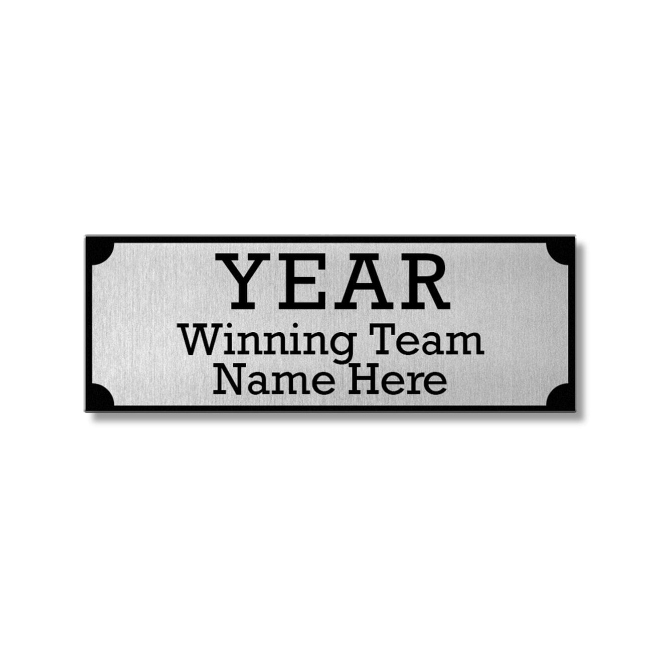 Engraved Free Name Plate - Silver/Black