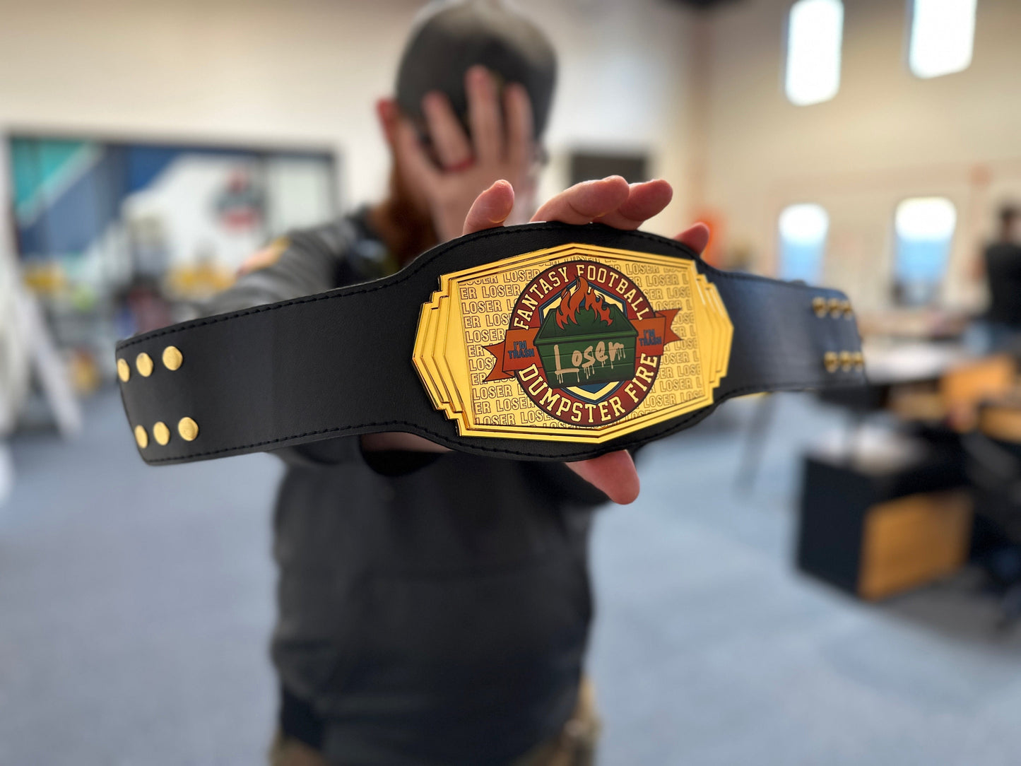 Teeny Tiny LOSER Title Belt - For a Dumpster Fire of an FFL Season