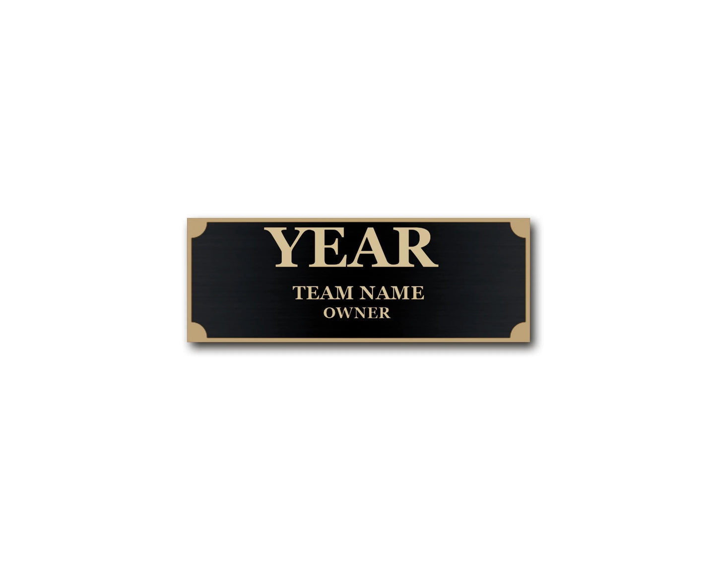 Engraved Free Name Plate - Black/Gold