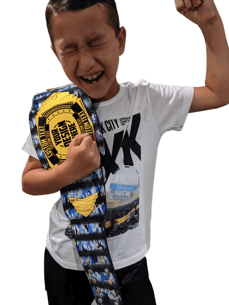 Kid Size Custom Championship Belt - Perfect for Kids Black / Black