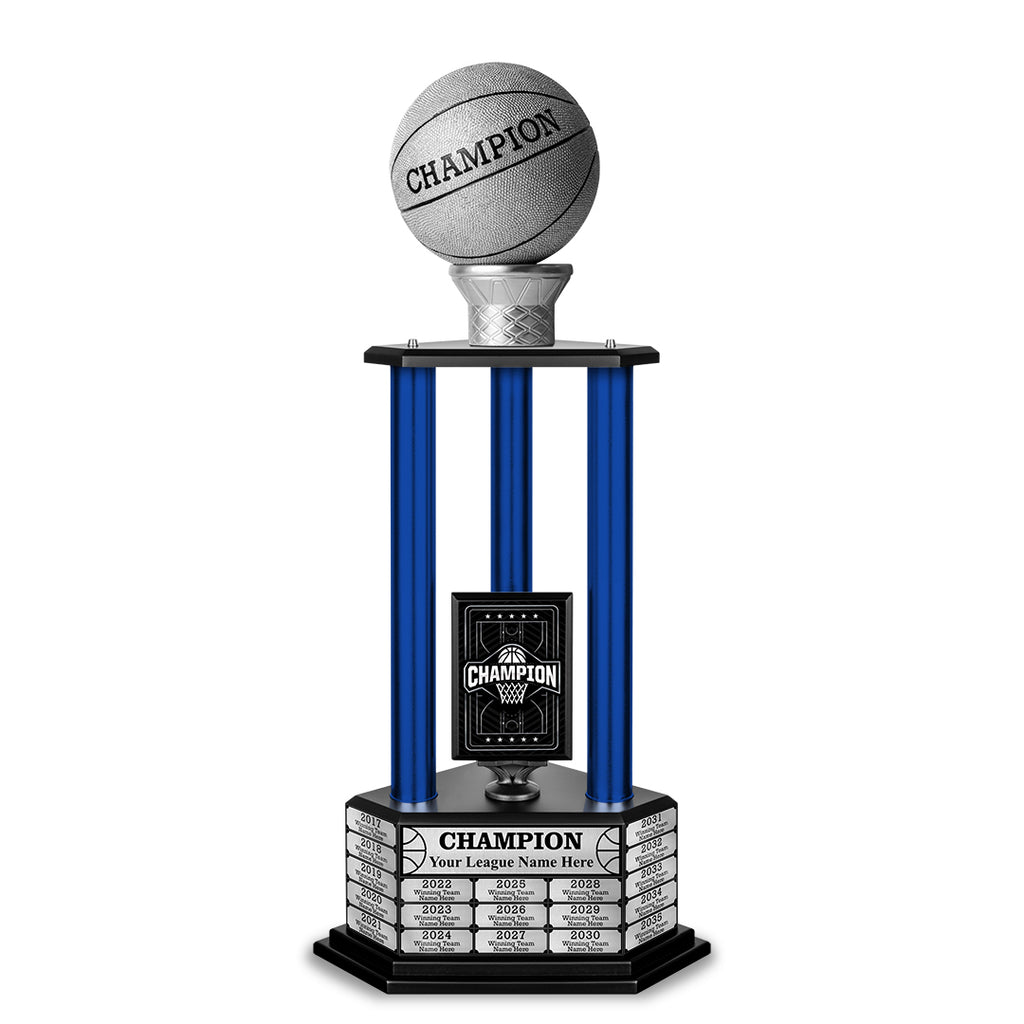 26-36” Silver Basketball Trophy