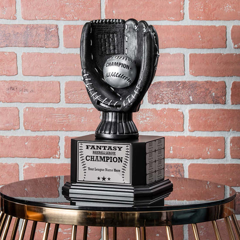 15" Perpetual Fantasy Baseball Trophy – Black