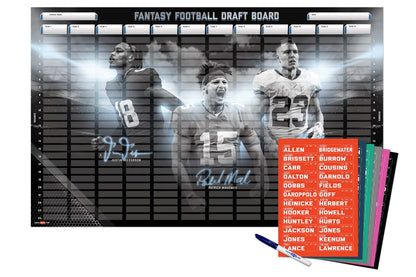 2024 NFL Superstar Fantasy Football Draft Board Kit - 12, 10, 8 team