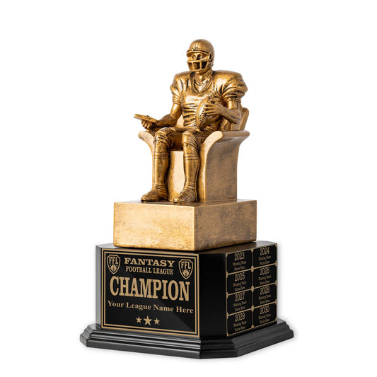 TrophySmack 15" Perpetual Fantasy Football Trophy - Golden Player