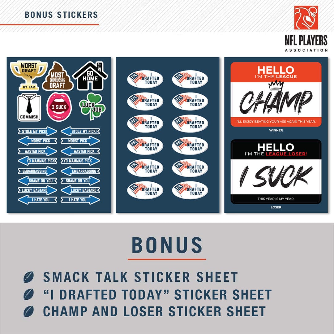 2026 NFL Superstar Fantasy Football Draft Board Kit - 12, 10, 8 team
