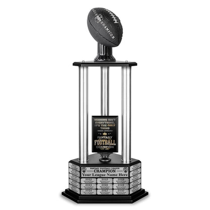 26"-56" Football Trophy- Black - Perpetual Base