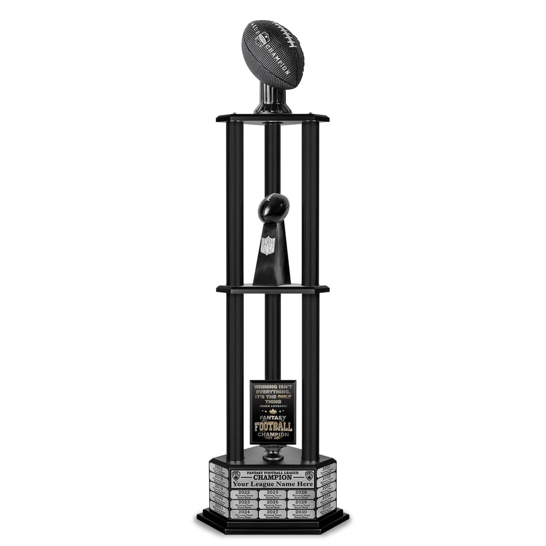 26"-56" Football Trophy- Black - Perpetual Base