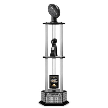 26"-56" Football Trophy- Black - Perpetual Base