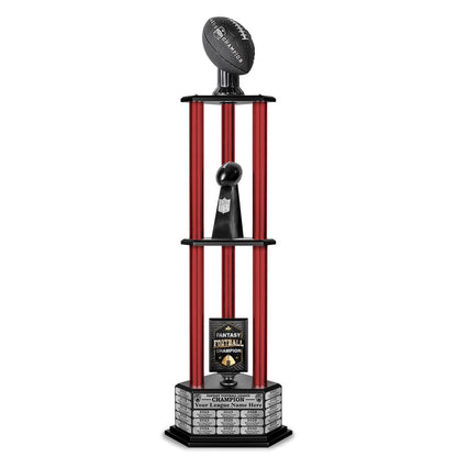 26"-56" Football Trophy- Black - Perpetual Base