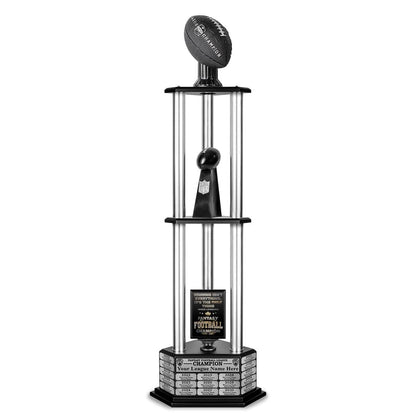 26"-56" Football Trophy- Black - Perpetual Base