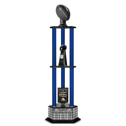 26"-56" Football Trophy- Black - Perpetual Base