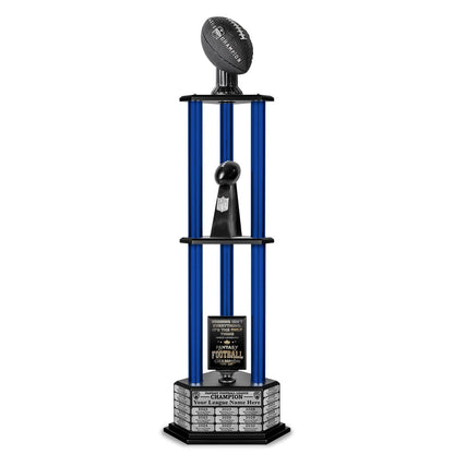 26"-56" Football Trophy- Black - Perpetual Base