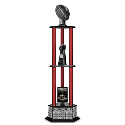 26"-56" Football Trophy- Black - Perpetual Base