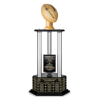 26"-56" Football Trophy- Gold - Perpetual Base