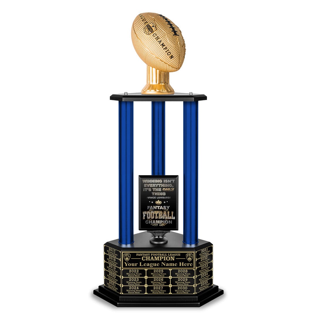 26"-56" Football Trophy- Gold - Perpetual Base