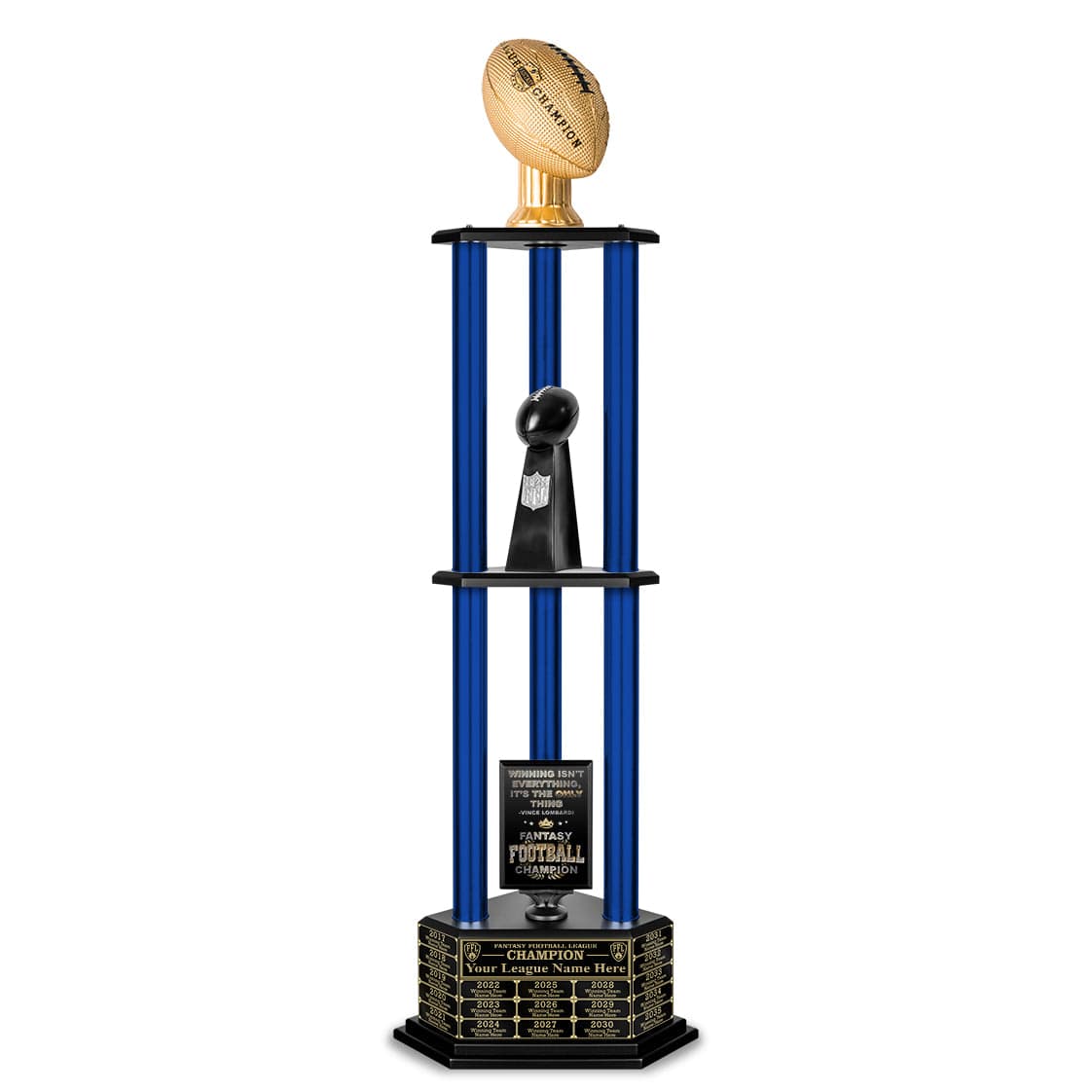 26"-56" Football Trophy- Gold - Perpetual Base