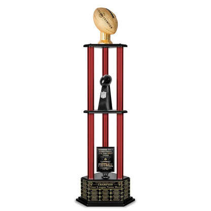 26"-56" Football Trophy- Gold - Perpetual Base