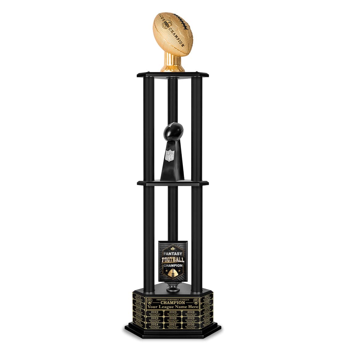 26"-56" Football Trophy- Gold - Perpetual Base