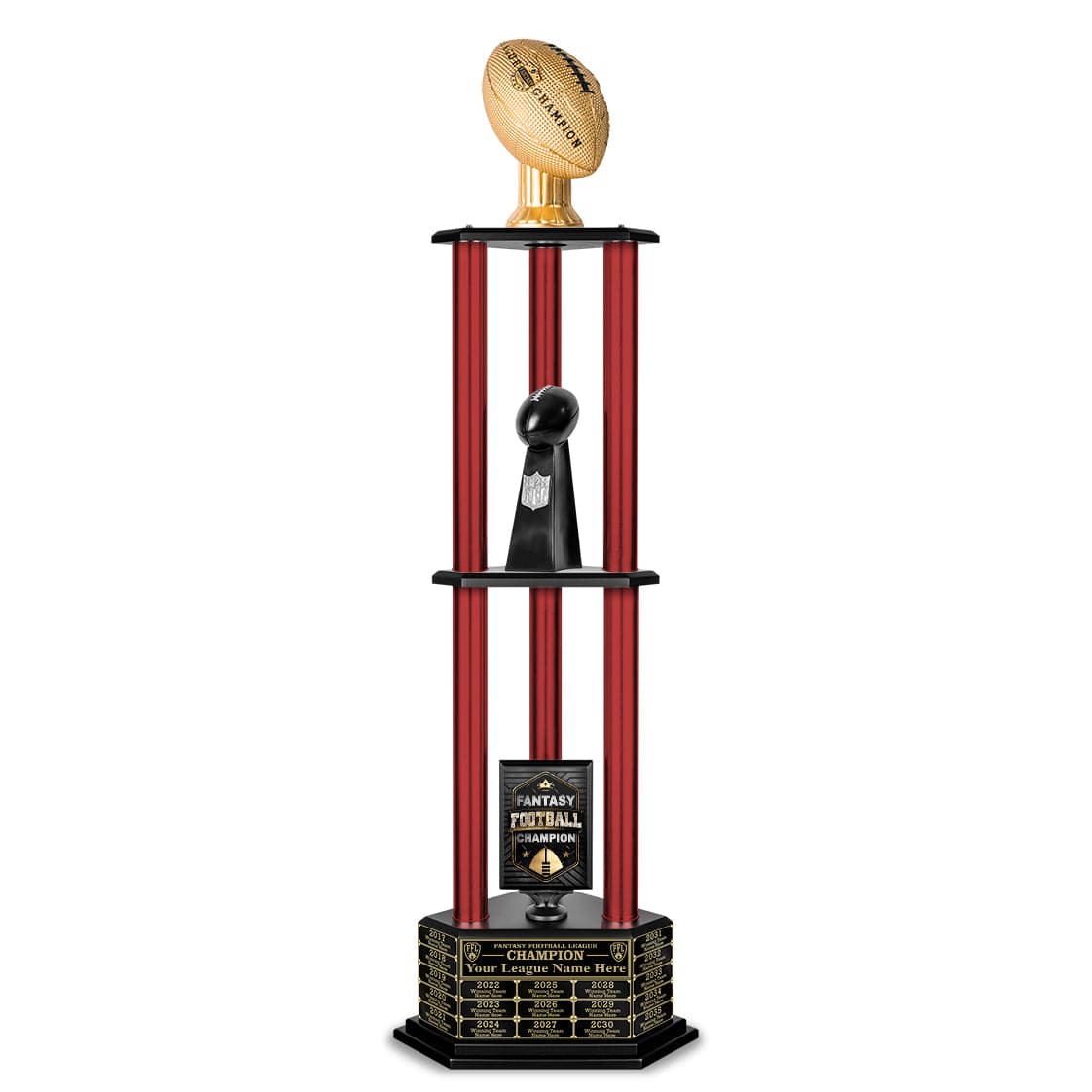 26"-56" Football Trophy- Gold - Perpetual Base