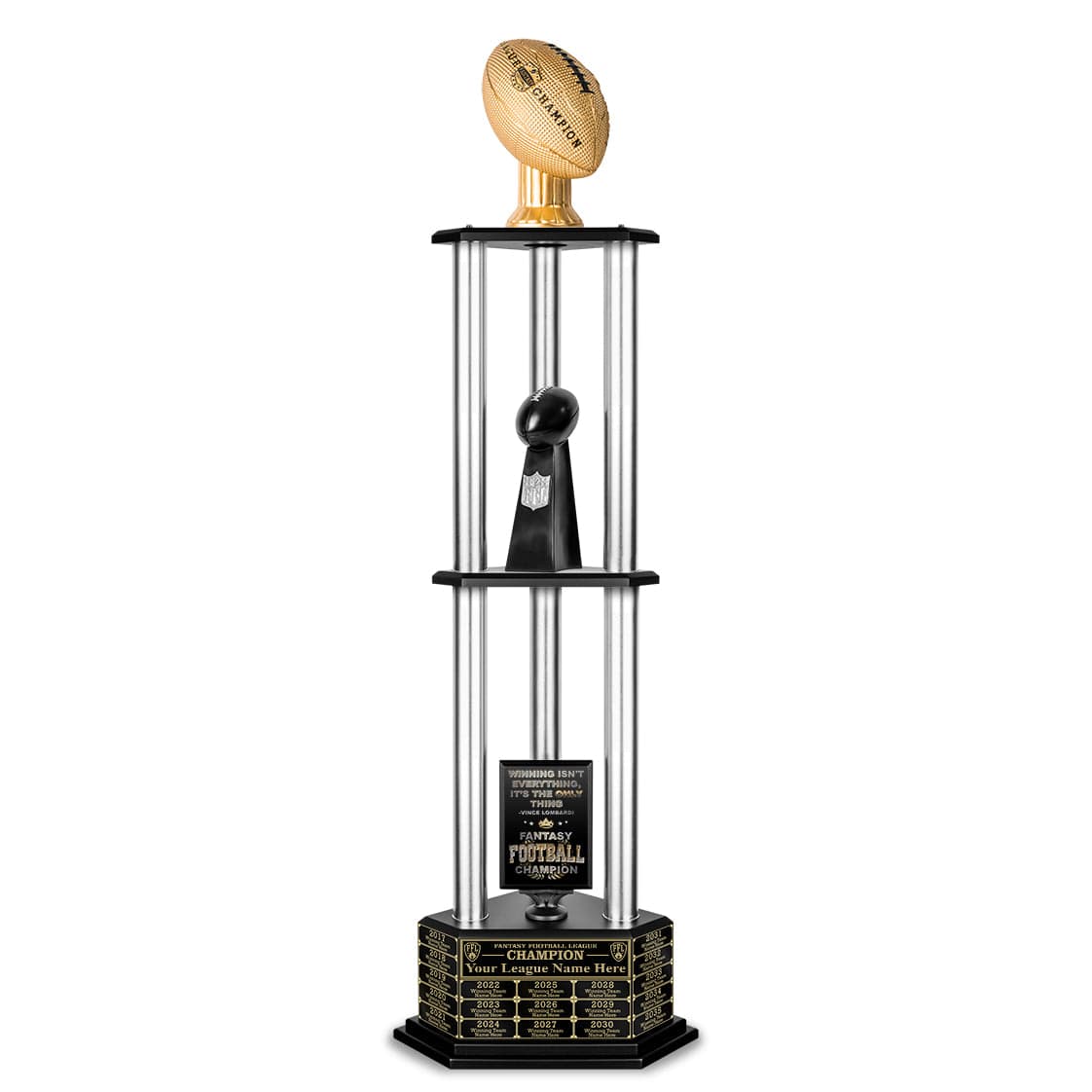 26"-56" Football Trophy- Gold - Perpetual Base