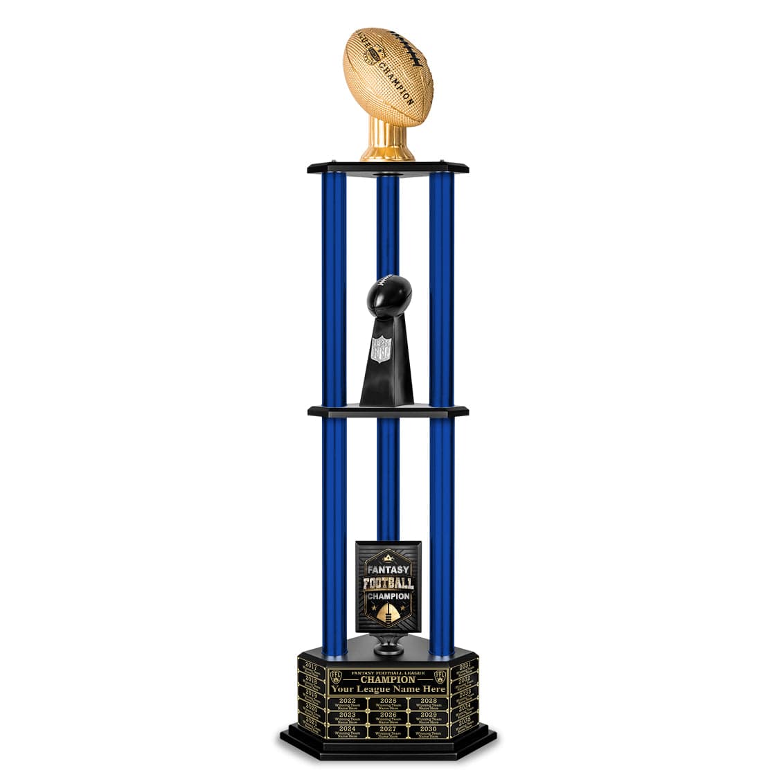 26"-56" Football Trophy- Gold - Perpetual Base