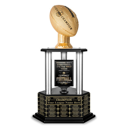 26"-56" Football Trophy- Gold - Perpetual Base