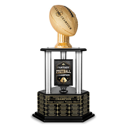 26"-56" Football Trophy- Gold - Perpetual Base
