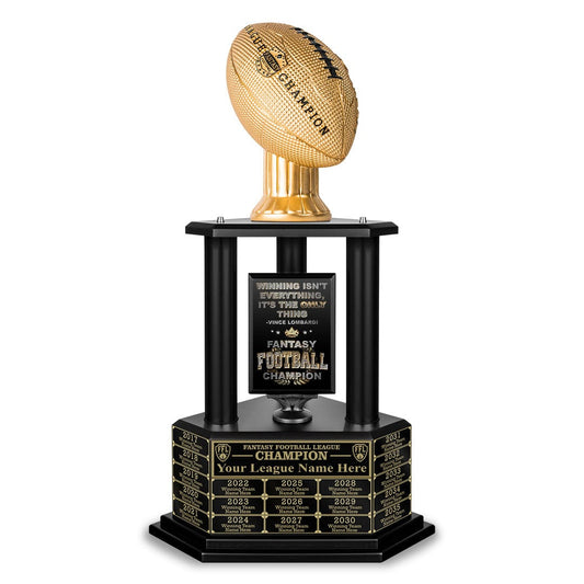 26"-56" Football Trophy- Gold - Perpetual Base