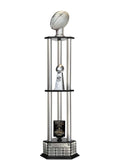 26"-56" Vivid Football Trophy- Silver - Perpetual Base