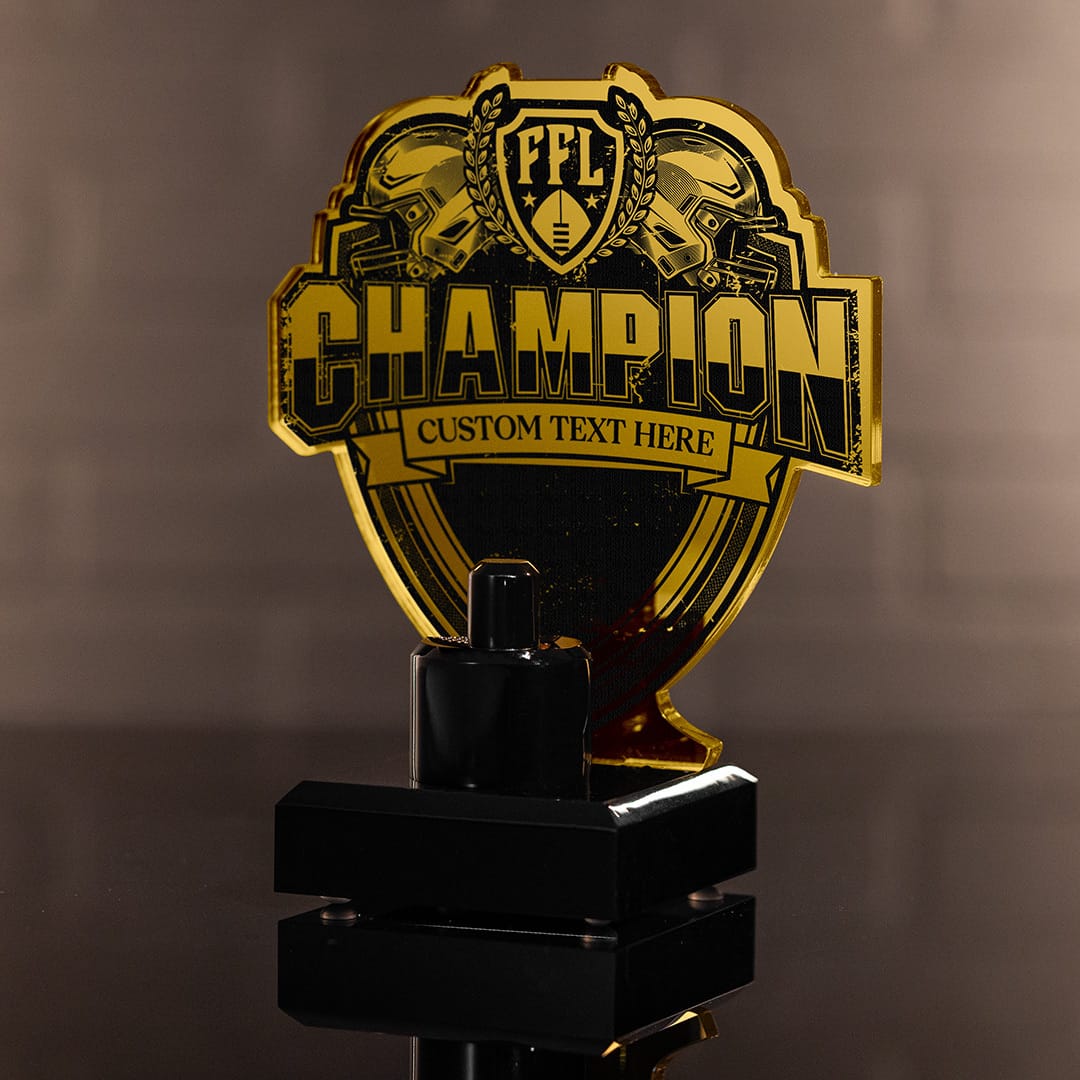 TrophySmack 7" Fantasy Football Championship Ring Display