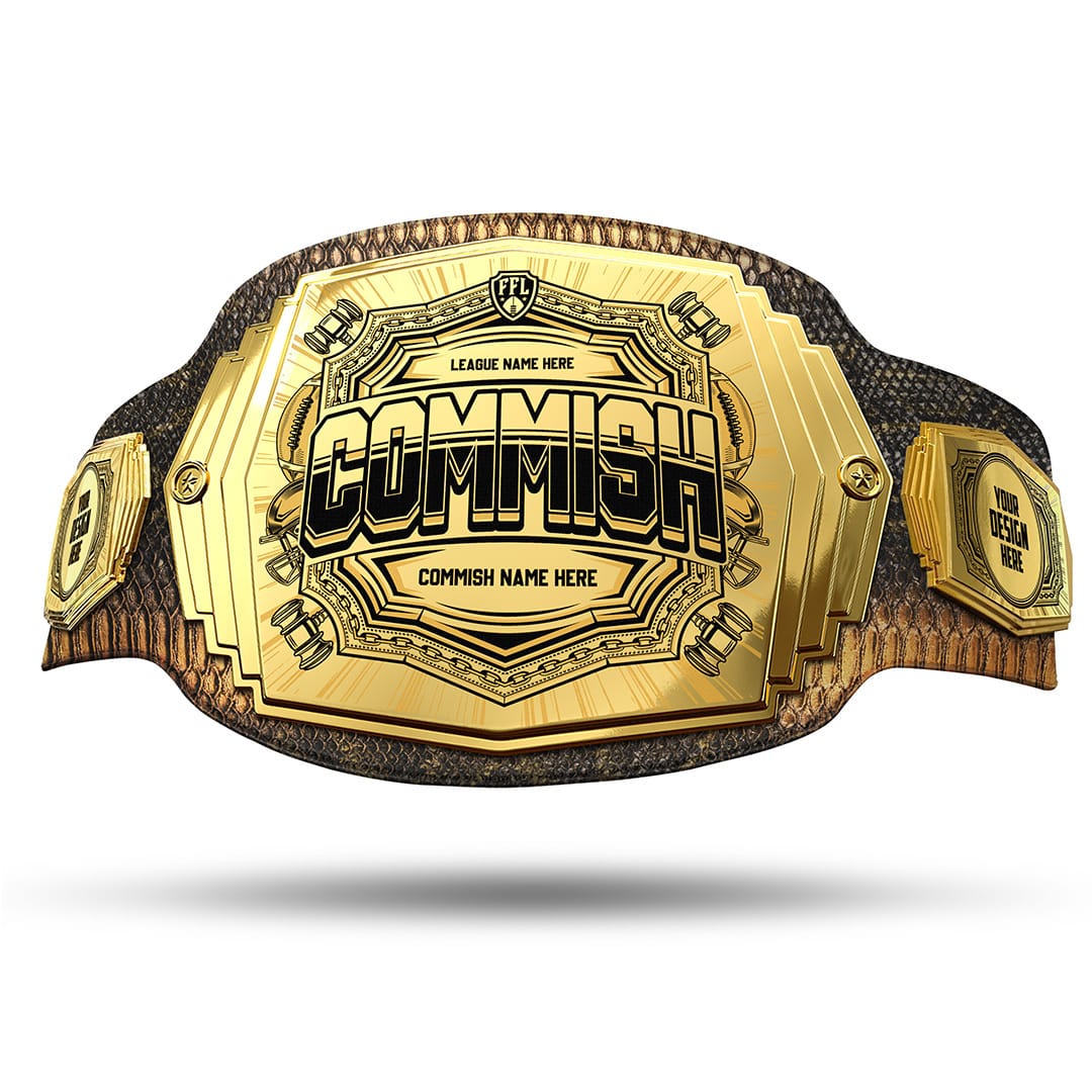 TrophySmack Commish 6lb Fantasy Football Custom Championship Belt