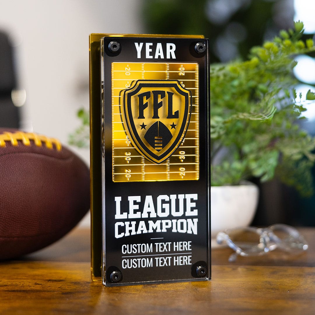 TrophySmack Custom FFL Champion Acrylic Award