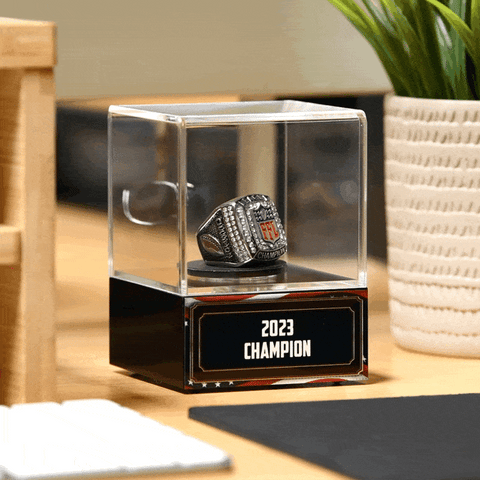 "Design Your Own"  Championship Ring Spinning Display Case