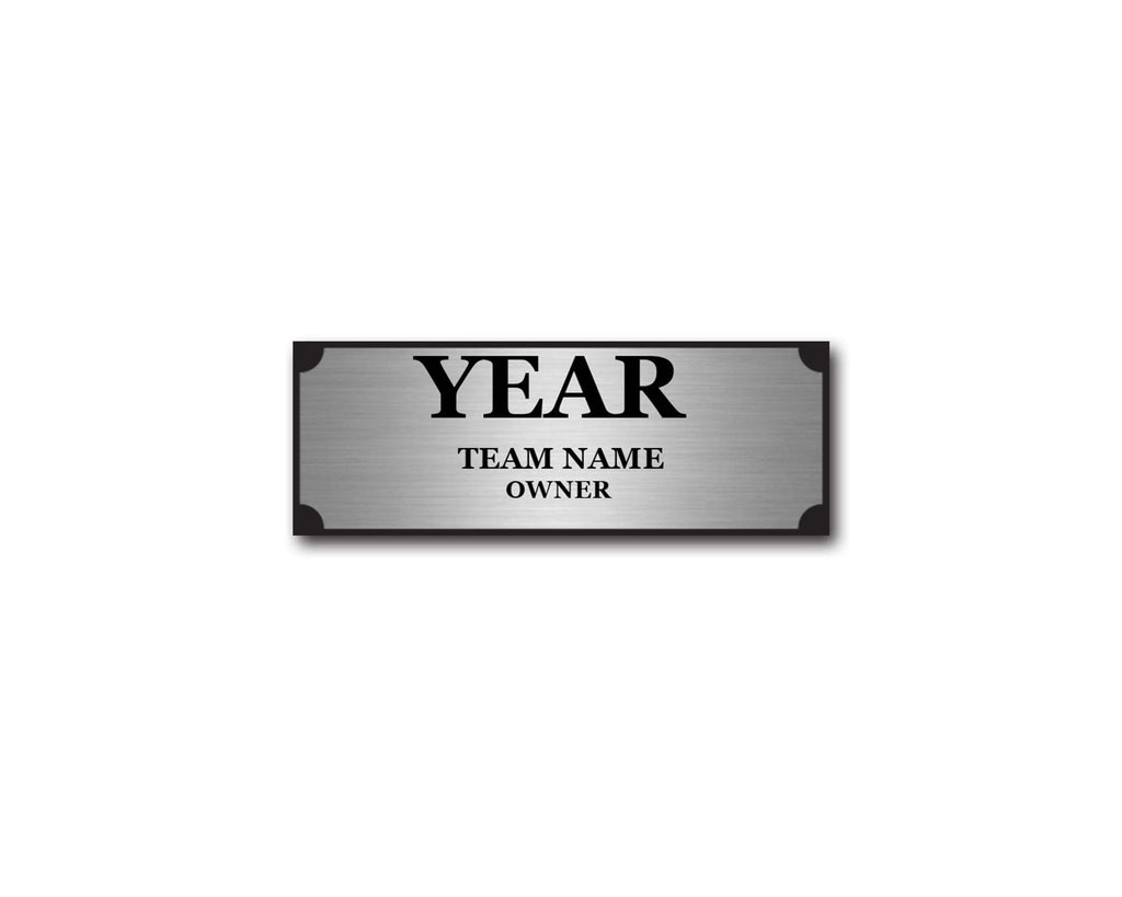 Engraved Free Name Plate - Silver/Black