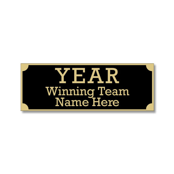 Engraved Name Plate Black Gold Fantasy Champs