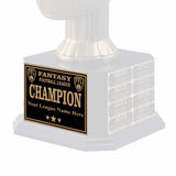 Square Base League Plate - Champion - Black/Gold