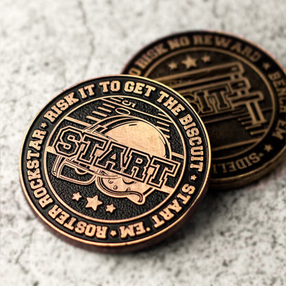 TrophySmack Start & Sit Fantasy Football Metal Coin