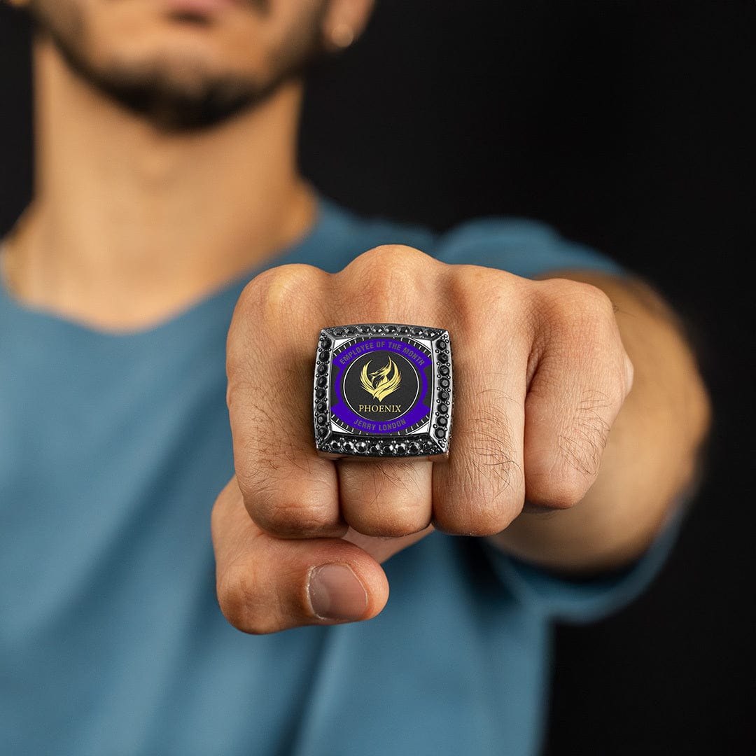 TrophySmack Ultimate Custom Championship Ring - Gunmetal
