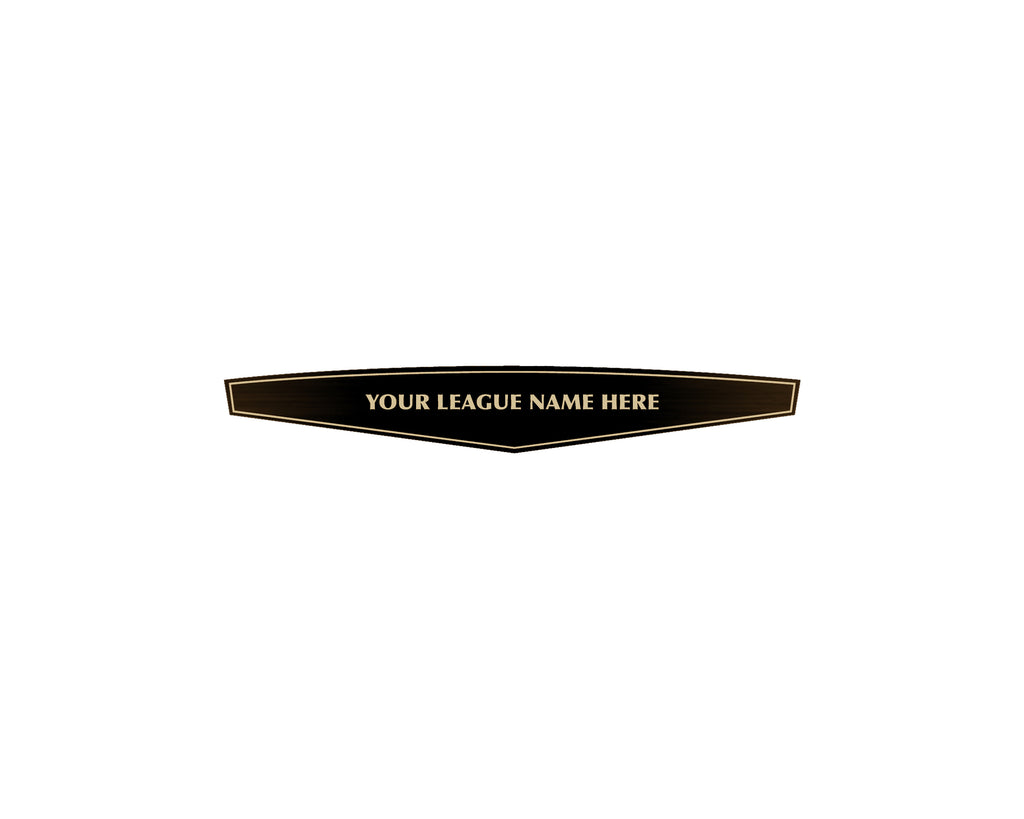 Championship Belt League Plate - Black/Gold