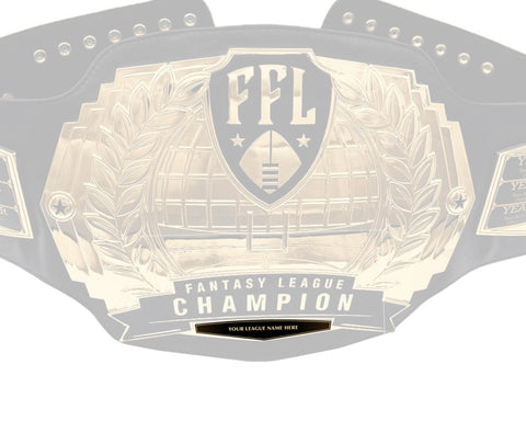Championship Belt League Plate - Black/Gold