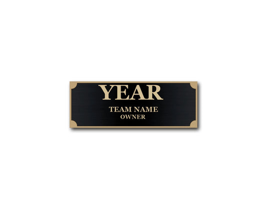 Engraved Free Name Plate - Black/Gold