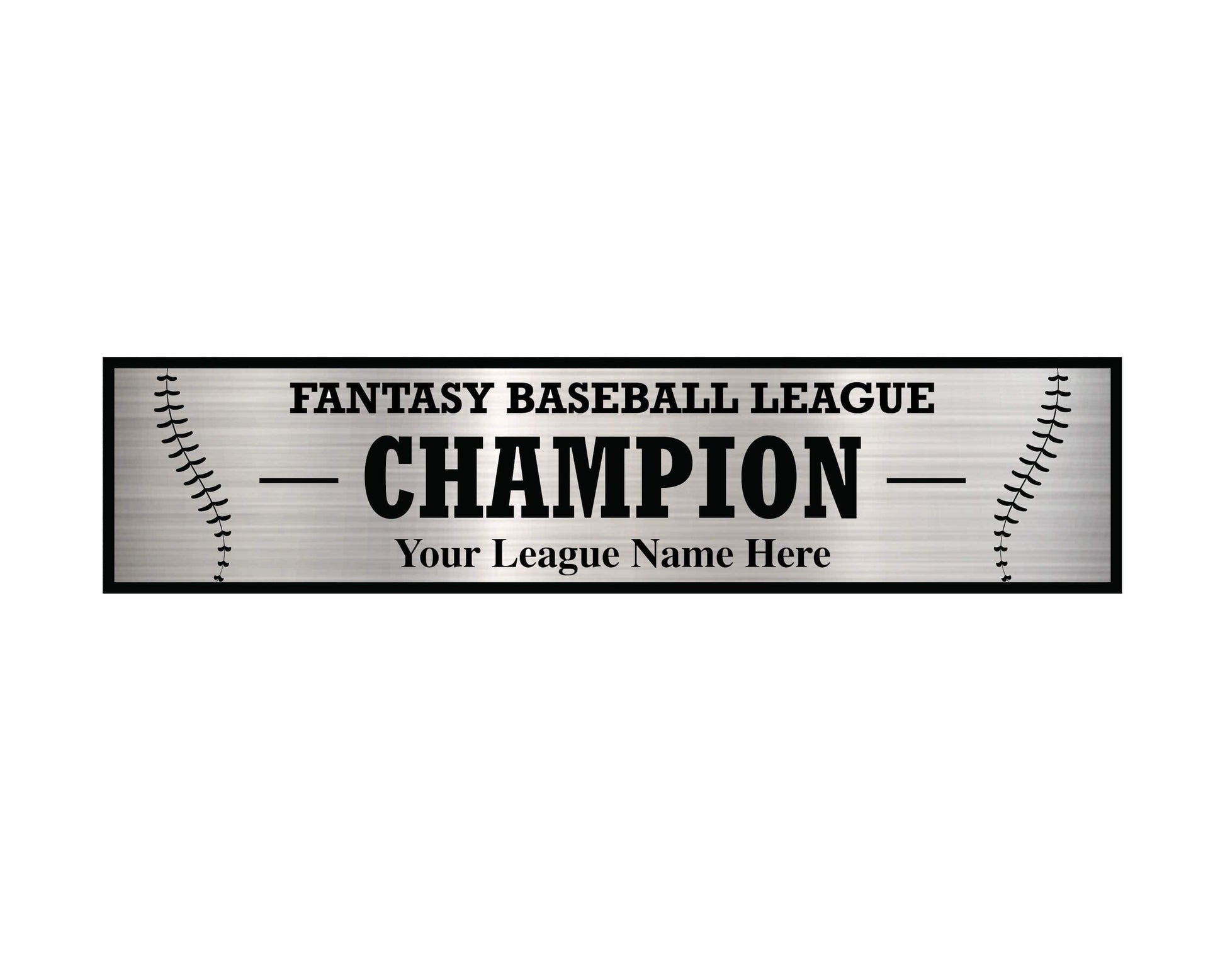TrophySmack 3 Column Baseball / Fantasy Baseball League Plate